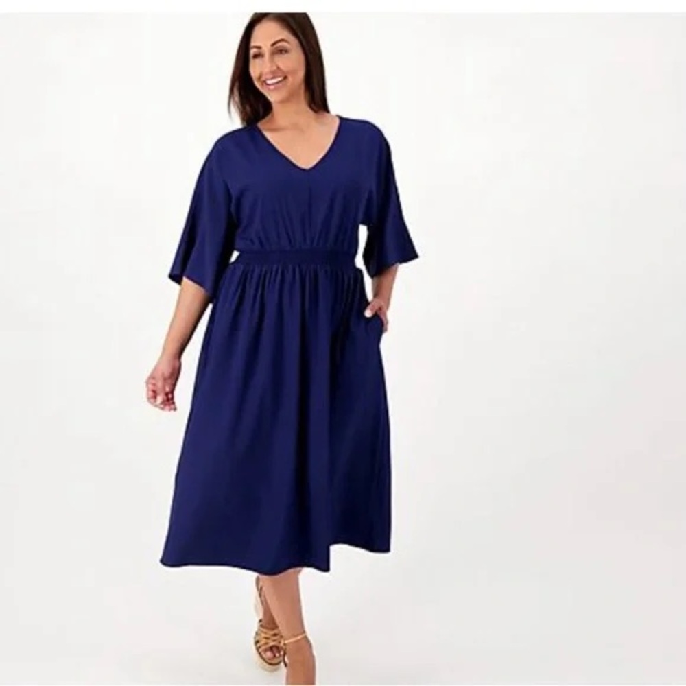 GIRL WITH CURVES Textured Woven Caftan Dress A598769